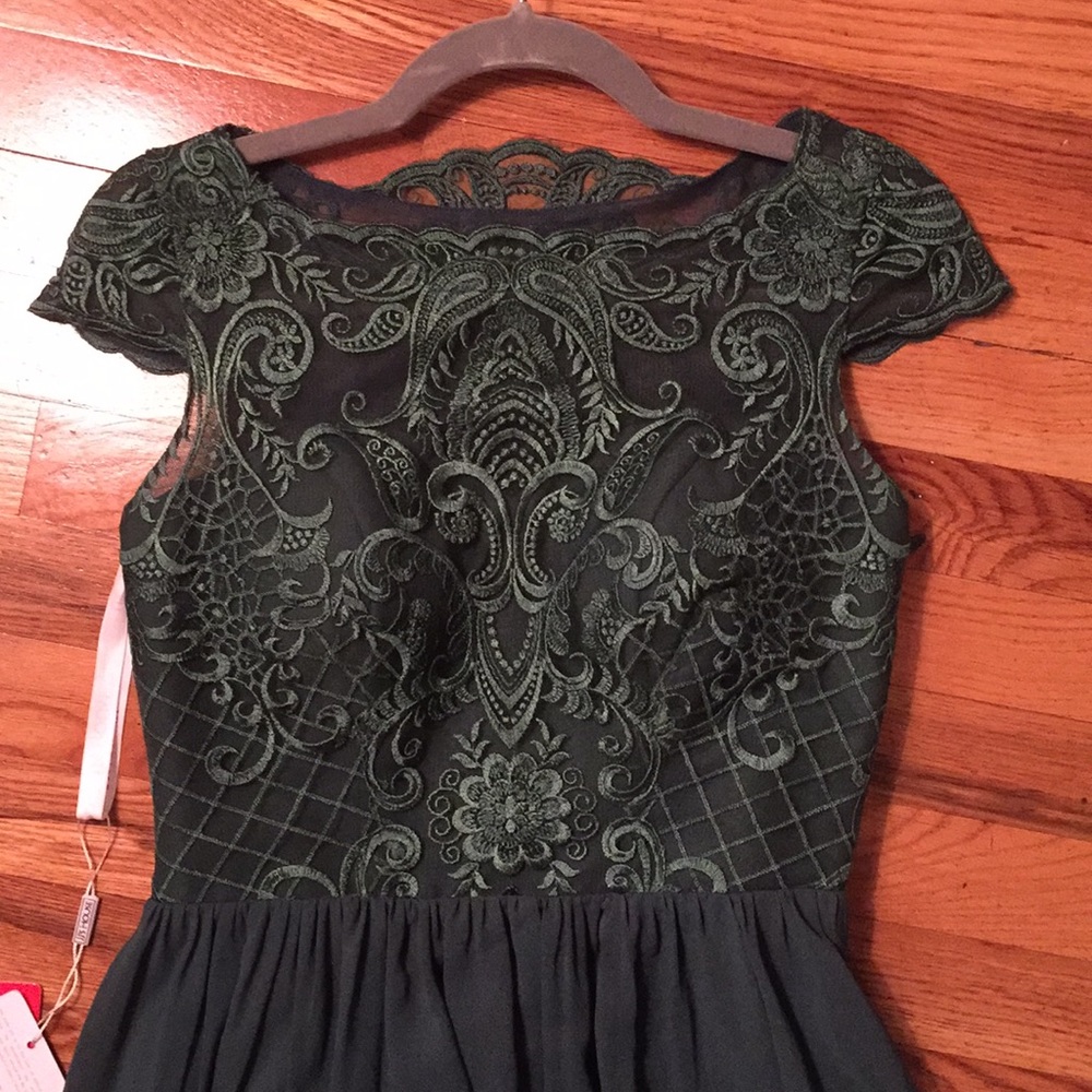 JJ House Emerald Green Lace Long Dress